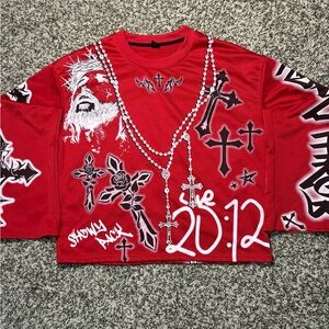 Men Street Life Loose Cropped Sleeve Top